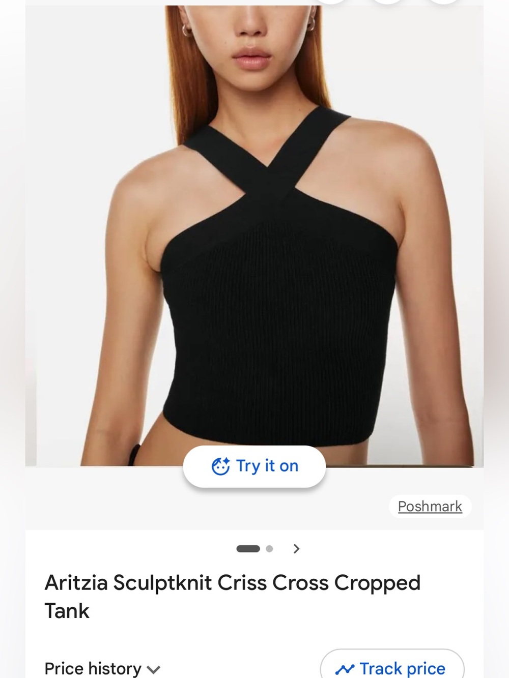 Aritzia Sculpt Knit Criss Cross Tank